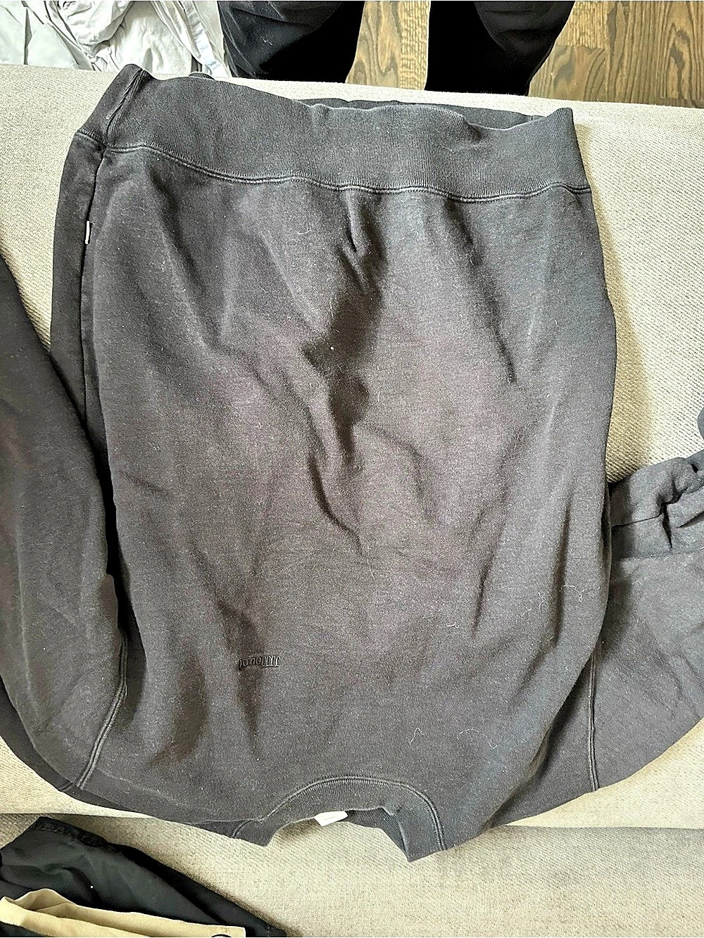 JJJJound black crewneck cotton sweatshirt